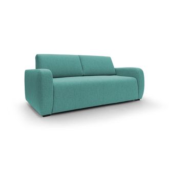 Divani.Store Divani.store - Duna Sof&aacute; Cama Convertible Con Colch&oacute;n De 20 Cm De Tela Suave Flameada E Impermeable 195 Cm (mat. 140x197) Verde