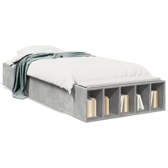 Berkfield Home Bed Frame without Mattress Concrete Grey 90x190 cm Single