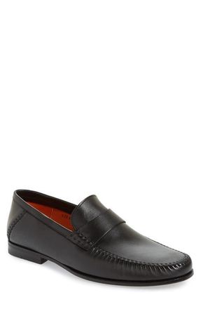 Santoni Paine Loafer in Black at Nordstrom, Size 11.5