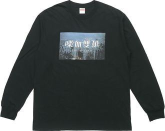 SUPREME FW18 The Killer L/S Tee Black Bloody Twins Chow Yun Fat Chest Printing Pattern Long Sleeves Unisex SUP-FW18-671