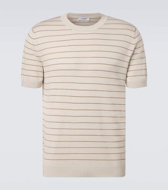 Lardini Striped silk T-shirt