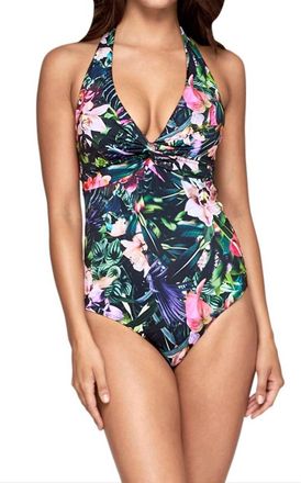 JETS D/dd Twist Front Halter One Piece Swimsuit In Australia Arcadia