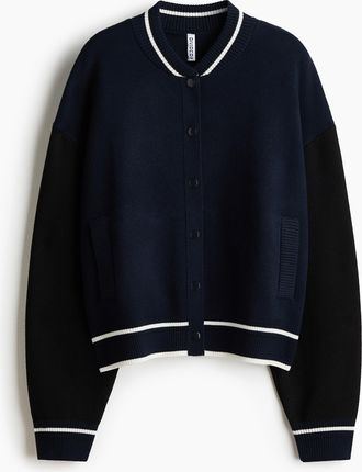 H&M Gestrickte Baseballjacke - Blue