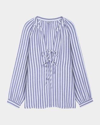 Rails Brielle Striped Tie-Front Blouse