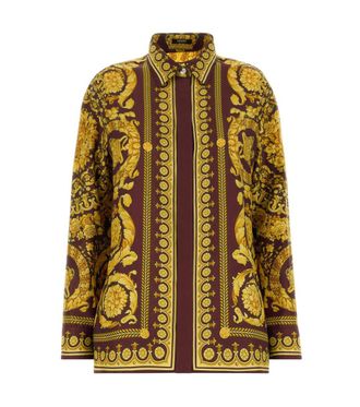 Versace Burgundy Printed Shirt