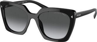Prada PR 23ZSF Asian Fit Polarized 1AB5W1 Womens Sunglasses Black Size 55