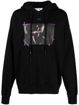 Off-white Felpa con stampa grafica - Nero
