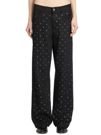 Haikure Womens Bonnie Carbon Wash Denim Pants - Black Cotton - Size 27 (Waist)