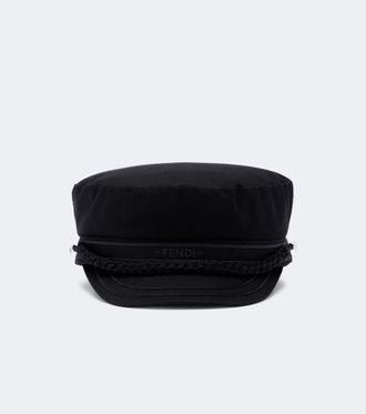 Fendi Gorra newsboy de algod&oacute;n con logo