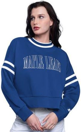 Starter Womens Starter Blue Toronto Maple Leafs Power Play Cropped Pullover Sweatshirt at Nordstrom, Size Xx-Large