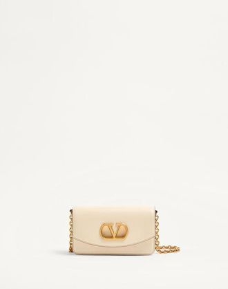 Valentino Garavani Valentino Garavani Vain Clutch Bag In Shiny Calfskin Wo
