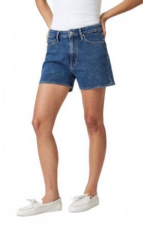 Mavi Heidi Straight Leg Shorts In Dark Shade 90S