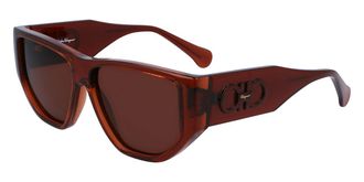 Ferragamo SF 1077S 232 Mens Sunglasses Brown Size 56