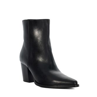Dune London Womens Ladies Paxten - Leather Western Ankle Boots - Black material_leather1 - Size UK 5