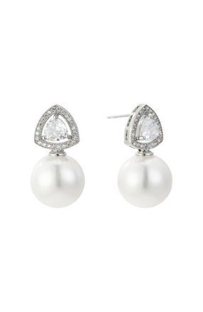 Untamed Petals Legacy Pearl Drop Earrings in Silver at Nordstrom