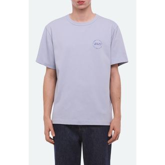 Helmut Lang Stamp Cotton Graphic T-Shirt in Pacific at Nordstrom, Size X-Large