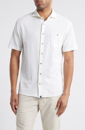Johnnie-O Tasca Short Sleeve Button-Up Shirt in White at Nordstrom Rack, Size Xx-Large