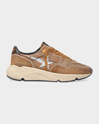 Golden Goose Men & apos;s Running Sole Suede & Mesh Low-Top Sneakers