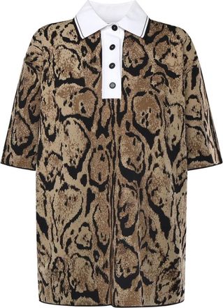 Stella McCartney Geprinte Polo Top - Dames - Polos - Veelkleurig - S - Tops