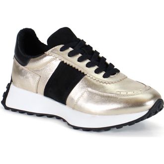 Diba KNOW IT ALL Comfort Casual Sneaker in Platino/black at Nordstrom, Size 9.5