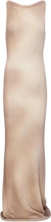 Aya Muse Celes Ombre Effect Jurk - Dames - Avondkleed - Bruin - M - Katoen - Kleedjes