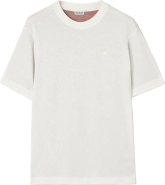 Burberry T-shirt van katoenen jersey met ronde hals - Heren - T-shirts - Wit - 2XL - Katoen - Tops