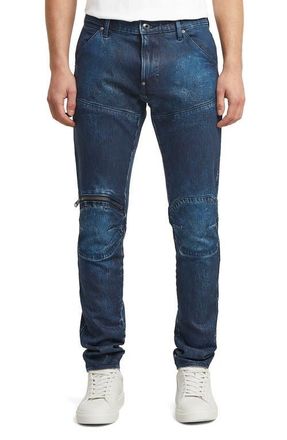 G-Star 3D Zip Knee Skinny Jeans in Faded Cerulean Skin at Nordstrom, Size 31 X 30