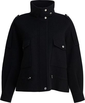 Pinko Pinko, Dames, Jassen, Zwart, Maat: S Wol