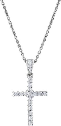 LuvMyJewelry Divine Flow 0.25 Cts Natural Diamond Cross 14K Gold Pendant in 14K White Gold at Nordstrom