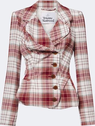 Vivienne Westwood Drunken tartan cr&ecirc;pe blazer