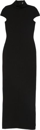 Solace London Lang High-neck Short-sleeve Maxi Dress