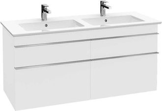 Villeroy & Boch Mueble De Ba&ntilde;o, 1253 X 590 X 502 Mm, Modelo Suspendido, En Madera Blanco Brillante