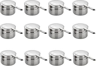 OEM Juego De 12 Recipientes De Combustible De Acero Inoxidable Con Tapa, Ideales Para Estufas, Buffets Y Barbacoas