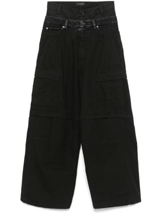 Balenciaga Broek met drievoudige taille - Zwart