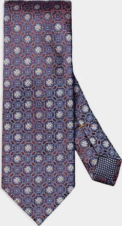 Eton Men & apos;s Medallion Jacquard Silk Tie