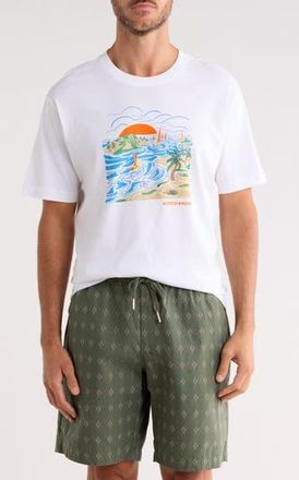 Scotch & Soda Island Graphic T-Shirt in Bright White at Nordstrom Rack, Size X-Large