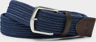 Polo Ralph Lauren Mens Colourful braided canvas belt