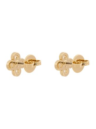 Tory Burch Womens Earrings Forget Me Not Clover Metallic Metal