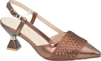 Generic Womens Luxury Shoe and Bag Matching Set Sparkly Rhinestone Gold Chain Strap Shoulder Bag Pointed Toe Heeled Shoes