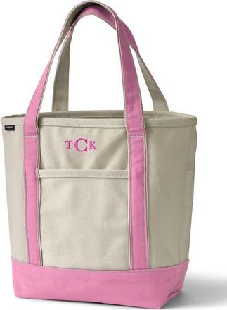Lands End Lands End Canvas Open Top Tote Bag Regular & Long Handle Carry All - Stylish for Work Travel Beach Errands Great Gift in