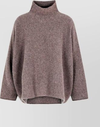Giorgio Armani knitwear with dropped shoulders and high neck