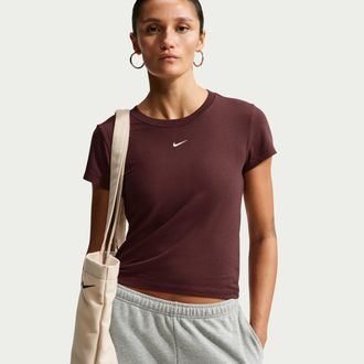 Nike Womens Nike Sportswear Chill Knit T-Shirt in Purple | FV5508-658