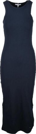 Tommy Hilfiger Midnight Blue Ribbed Maxi Dress