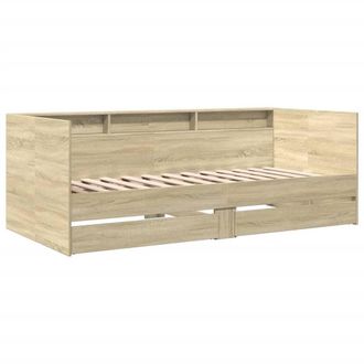 Berkfield Home Versatile Daybed with Drawers without Mattress Sonoma Oak 75x190 in Light Oak