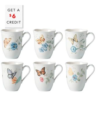 Lenox Butterfly Meadow 6Pc Mug Set