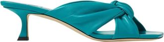 Jimmy Choo London Avenue 50Mm Malibu Nappa Leather Mules, Brand Size 34 ( US Size 4 )