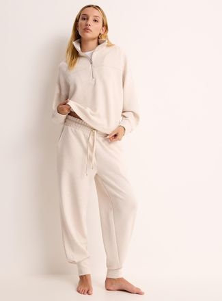 Miiyu Womens Peachskin-feel barrel lounge joggers