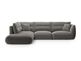 CXL by Christian Lacroix Sof&aacute; esquinero modular 7 plazas tejido estructural gris oscuro