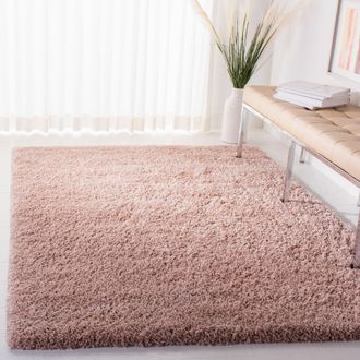 Safavieh Royal Shag Machine Made Area Rug, Plum Shag Flokati Style Easy Care