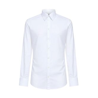 Dolce & Gabbana Formal Shirts, male, White, Size: 3XL Supima Cotton Shirt